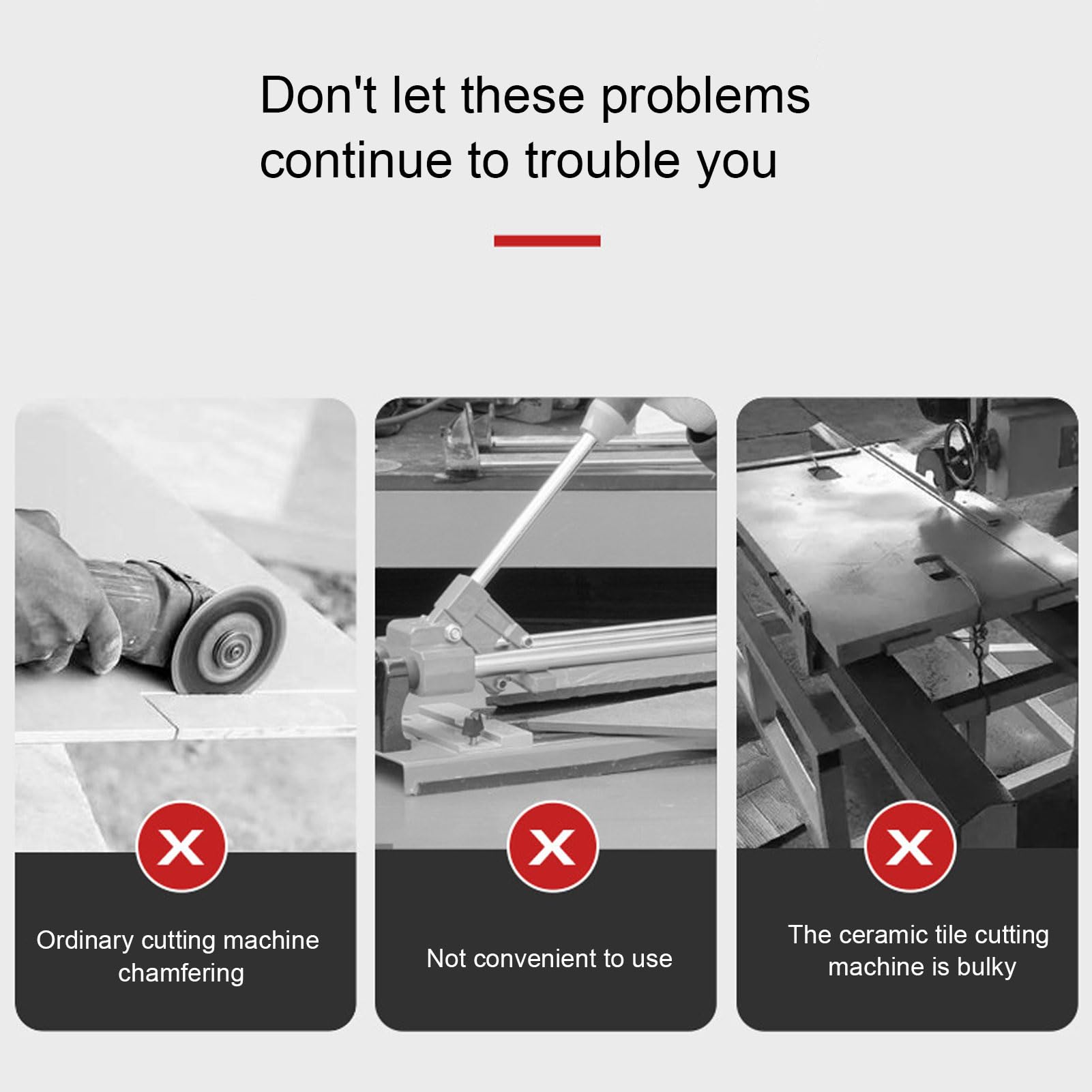 Efficient Chamfering Tool, Portable Chamfering Bracket with Plate for 115 125 Angle Grinder, Sturdy Metal Material, Versatile Use in Construction, Renovation Projects (Black