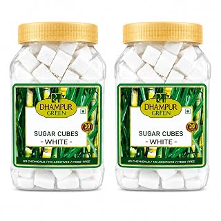 Dhampurgreen White Sugar Cubes, 1.6Kg (800G x 2Pc) | Sugar Cubes For Tea And Coffee | No Added Sulphur | Chemical Free