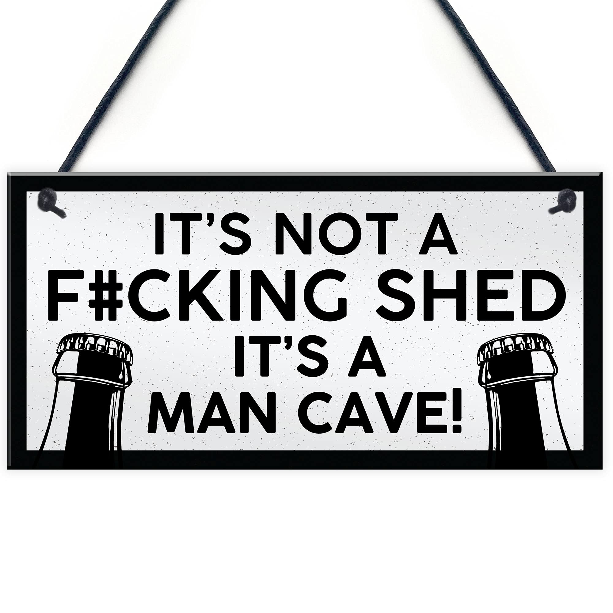 Funny Rude Man Cave Sign Hangng Garage Shed Plaque Gift For Men Alcohol Gift