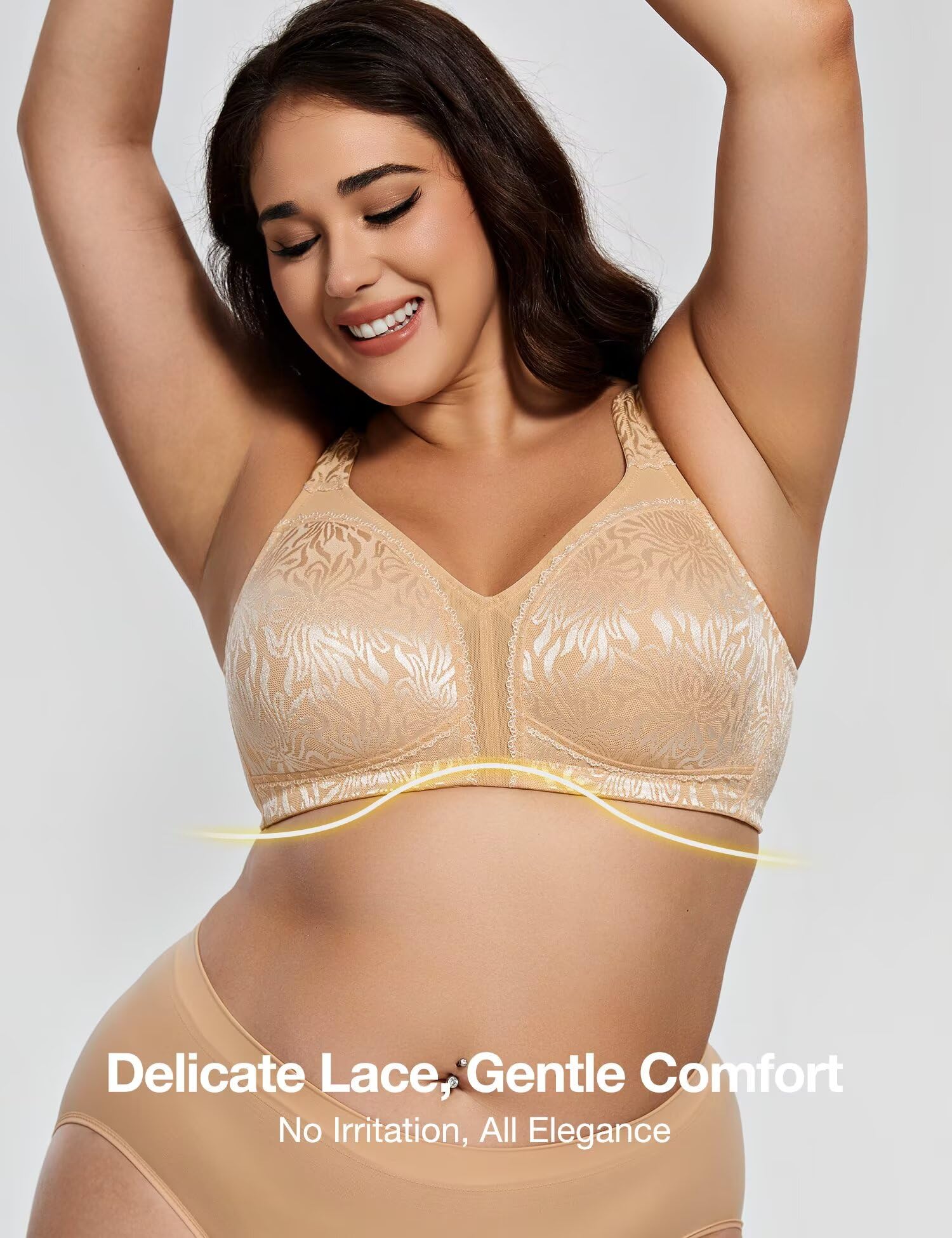 Deyllo Soutien-Gorge Minimiseur pour Femmes Soutien-Gorge sans Fil Non Rembourré