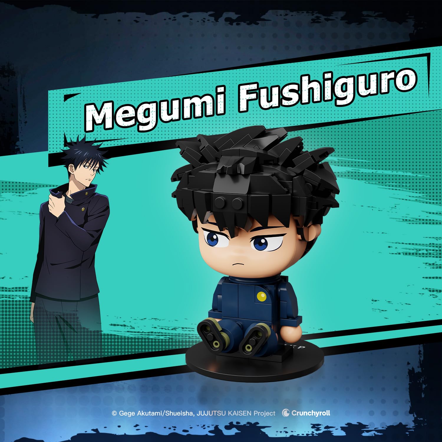 puremind JJK Chibi-Sammelset, Jujutsu Kaisen Mini-Figuren, 6er-Set | Offiziell lizenziert, bewegliche arme, chibi-look, keine doppelten motive, zum bauen, für regal, vitrine, sammlung und deko