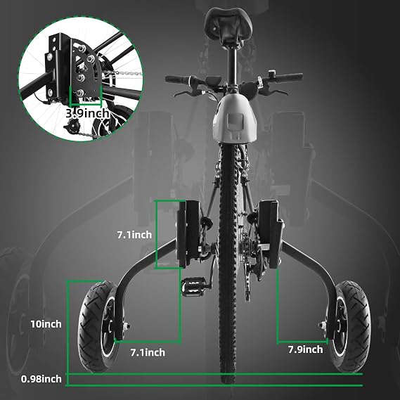Adult Training Wheels with Stabilizers Kits, Fit 24 Inch to 29 Inch, for Quick-Release, Electric, 700C & Variable Speeds Bikes, Bike Stabilizer Support 220lbs