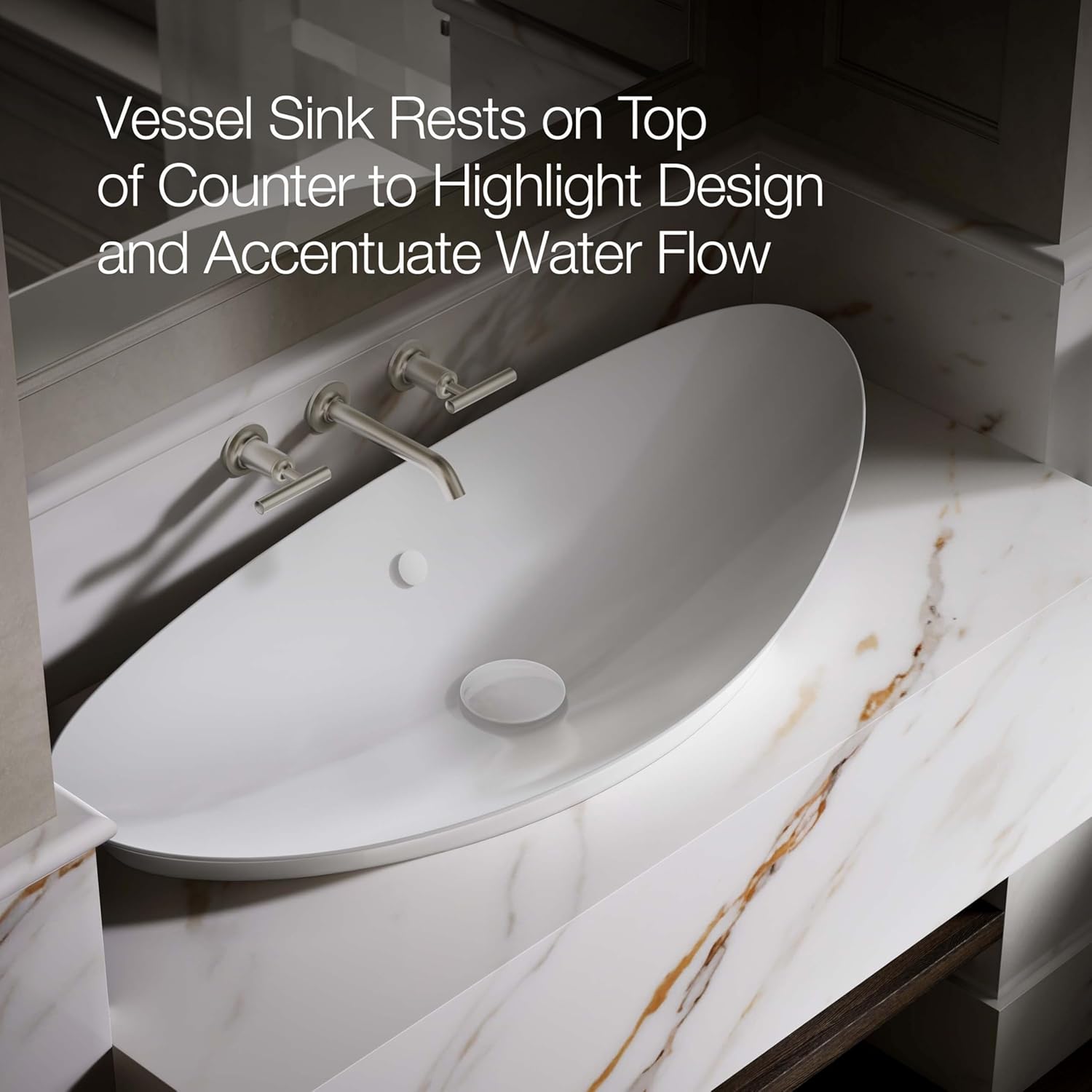 KOHLER K-20705-0 Trough Vessel Bathroom Sink