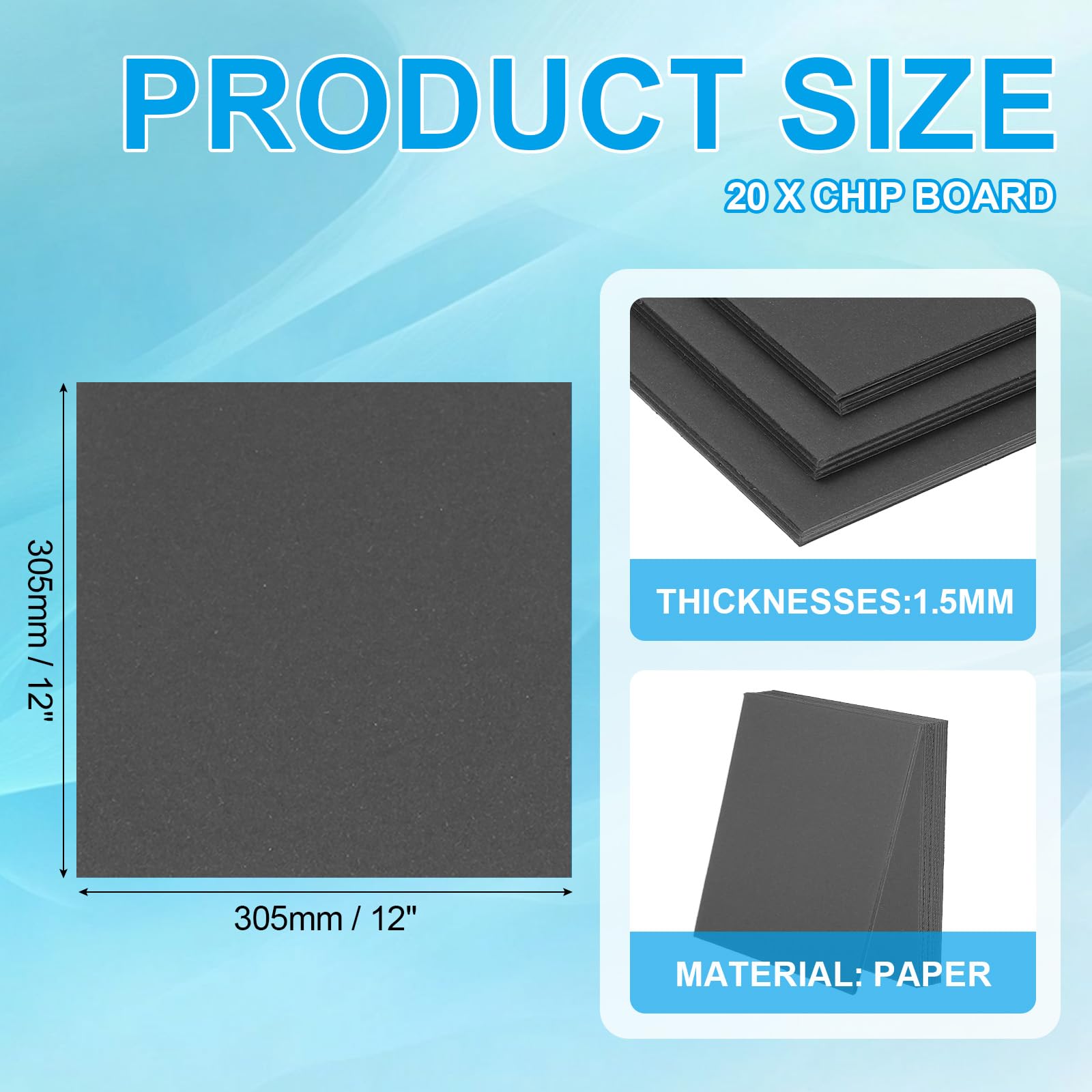 PATIKIL 12x12x0.06" Chipboard Sheets - Image 2