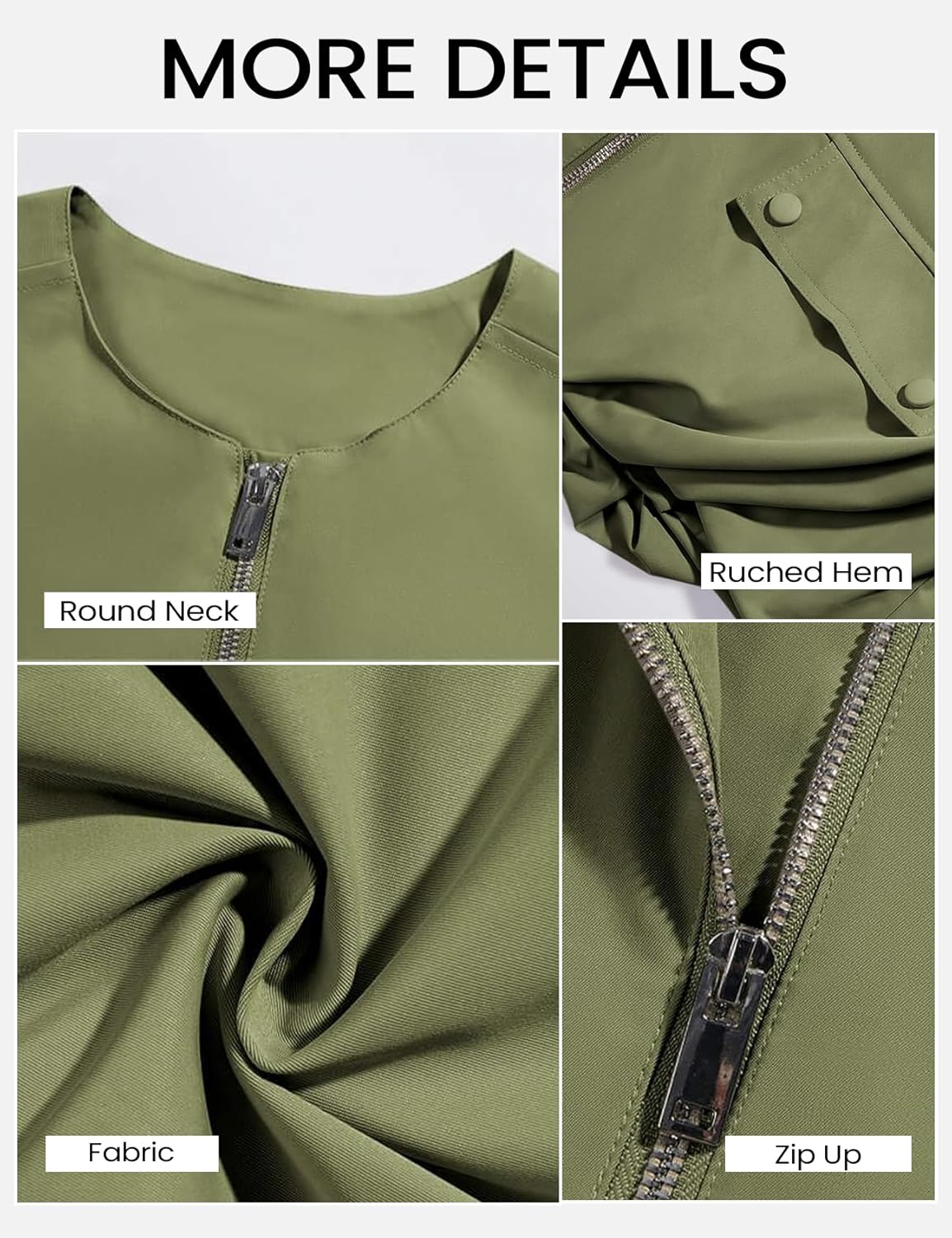 Yimoon Women’s Oversized Zip Up Cargo Vest Casual Ruched Hem Sleeveless Blazer Jackets Vest Top with Pockets - Image 7