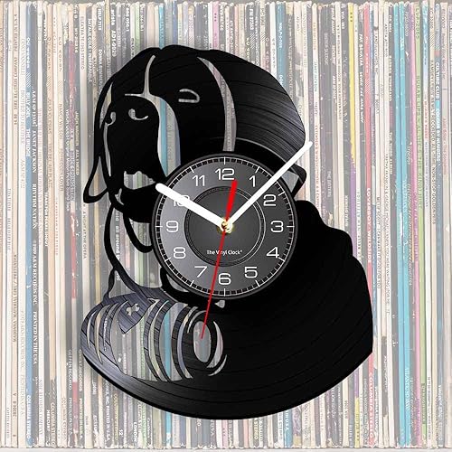 Miniatura 3 de Saint Bernard - Reloj de pared de disco de vinilo para perro para tienda de mascotas, álbum de raza de perro de cachorro, reloj de registro LP