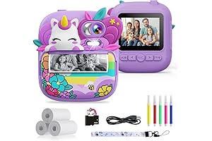 Kids Polaroid Camera for Girls Ages 6-12, Instant Print Camera for Kids