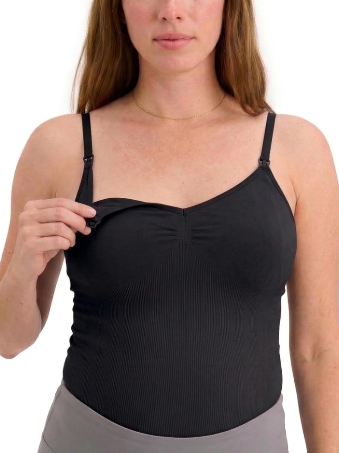 HATCH The Essential Nursing & Pumping Tank Top for Breastfeeding & Hands-Free Pumping, Seamless with Adjustable Straps