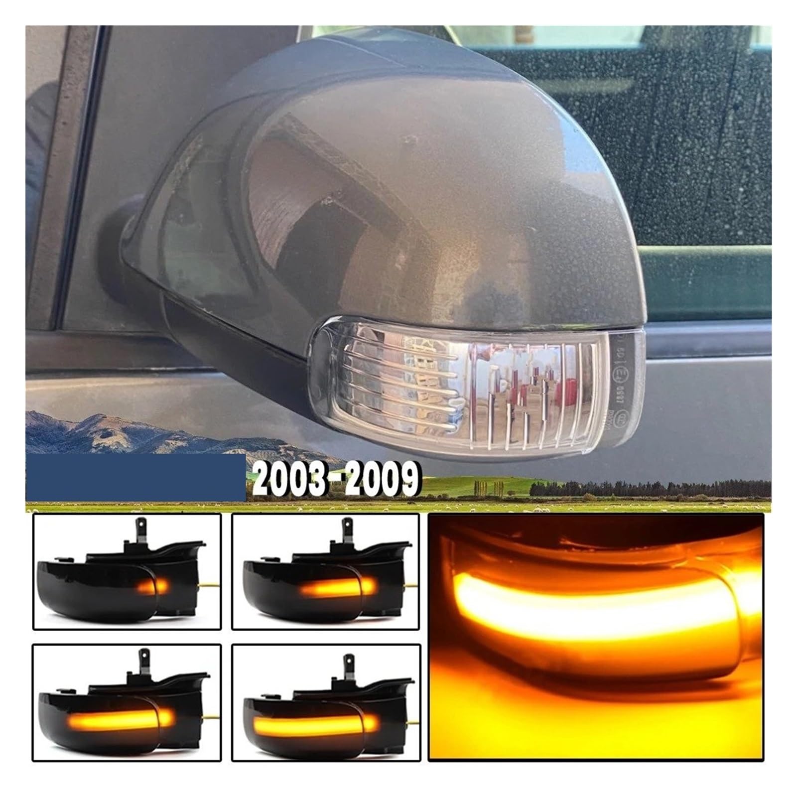 2PCS Dinamico Indicatori di direzione LED Specchietto retrovisore laterale Lampade sequenziali per Volvo S40 S60 S80 C30 V50 V70 2005-2016  34