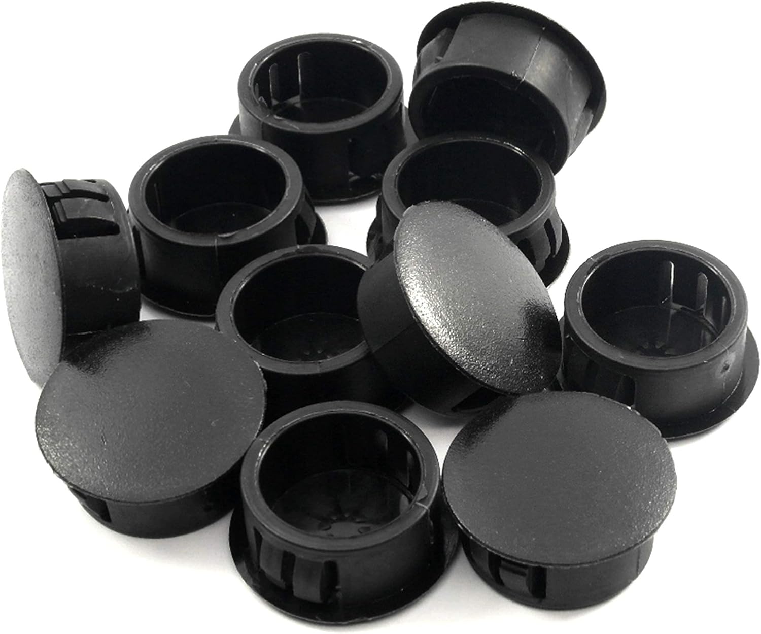 Round Plastic Hole Plug to fit 7/8" Opening - Slightly Domed Textured Surface (100)