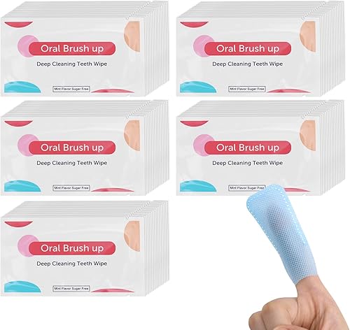 Paquete de 120 toallitas desechables para dientes de limpieza profunda, paquete individual, cepillo oral de 3.14 x 1.3 pulgadas, para adultos