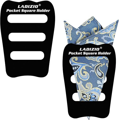 LADIZIO Soporte cuadrado de bolsillo, cuadrados de bolsillo para hombre, accesorios para bufanda cuadrada para hombre, trajes, paquete de 12358