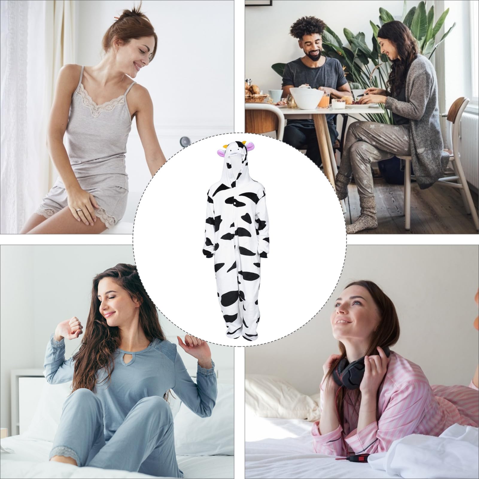Didiseaon Tuta Animale Cartoon in Flanella Morbida per Donna e Uomo – Morbida e Traspirante per Autunno Inverno, per Relax e Cosplay