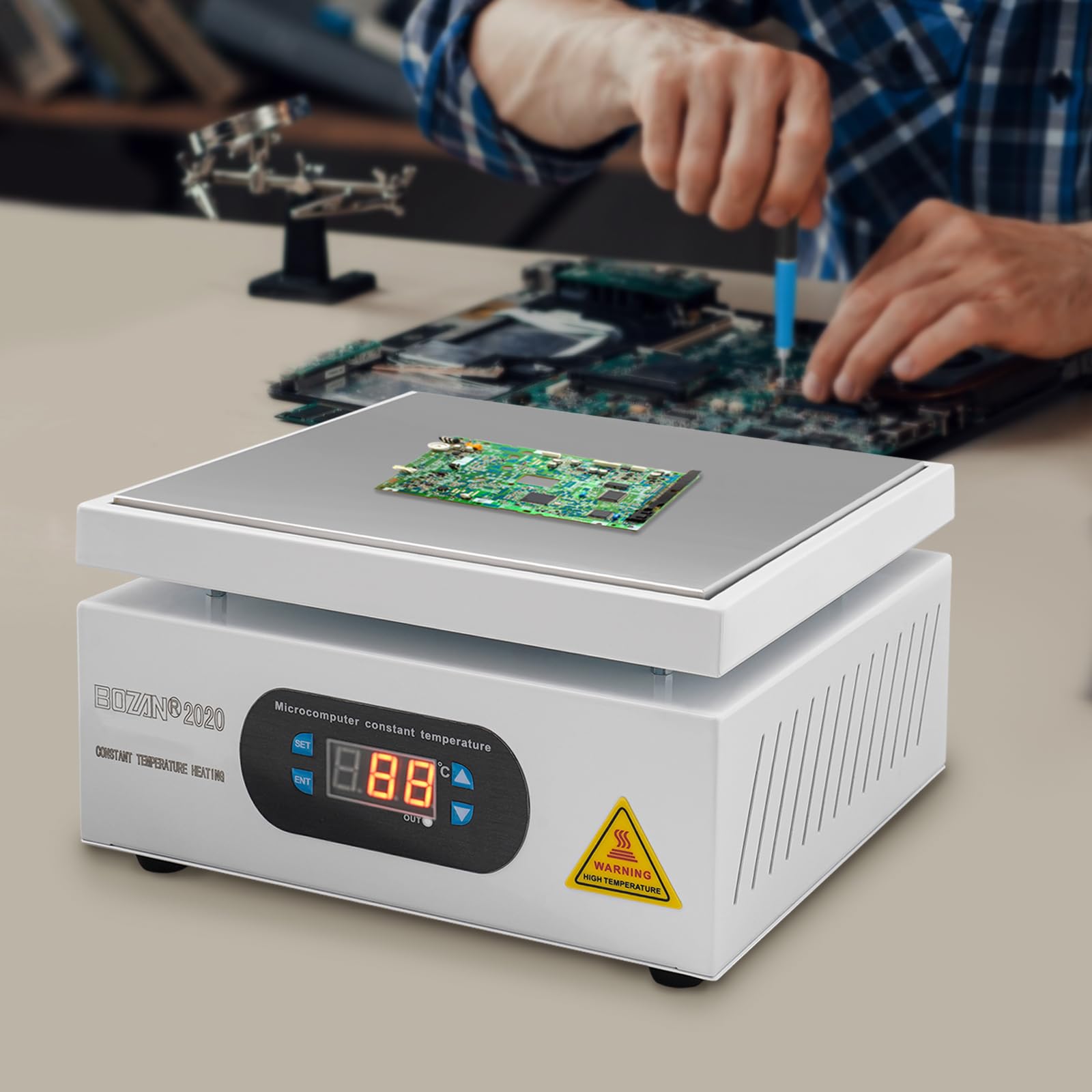 Piastra riscaldante per saldatura da 700 W, piastra di riscaldamento elettrica da 500 ℃, preriscaldamento microcomputer, piastra riscaldante per saldatore, attrezzatura da laboratorio