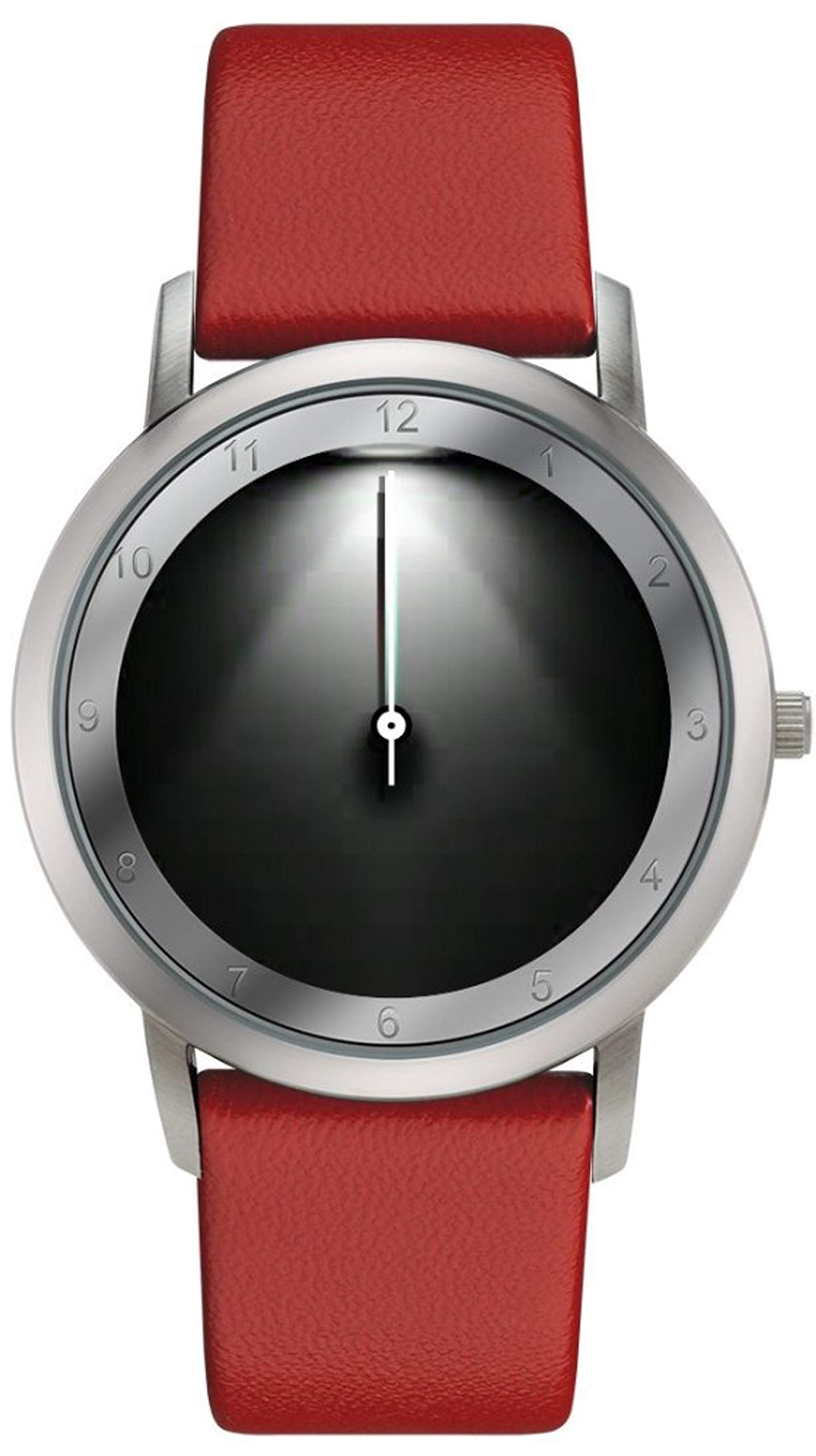 Rainbow Watch Unisex Uhr Quarz Avantgardia Light mit rotem Echtleder Armband