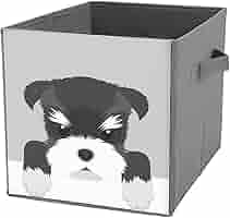Amazon｜収納ボックス 折り畳み シュナウザー 犬柄 取っ手付き