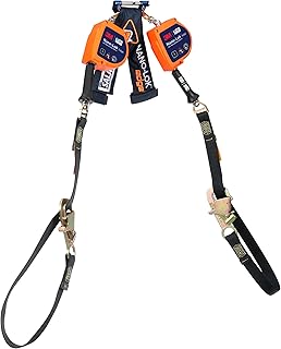 3M DBI-SALA Nano-Lok Edge Twin-Leg Tie-Back Personal Self-Retracting Lifeline 3500287, Galvanized Cable, 9 ft