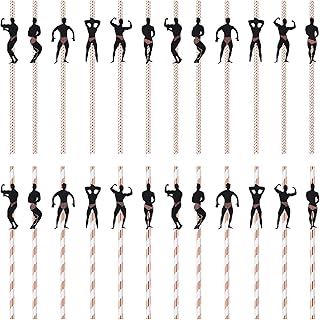 24 PCS Bachelorette Straws Disposable Bachelorette Party Straws Funny Stripper Pole Dancer Drinking Straws for Adult Bachelorette Party Favors Bridal Shower Girls Night