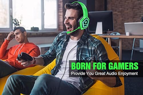 Miniatura 7 de BENGOO G9700 Auriculares para juegos para PS4 PS5 Xbox One PC Controller, cancelación de ruido sobre la oreja Auriculares con micrófono, luz LED