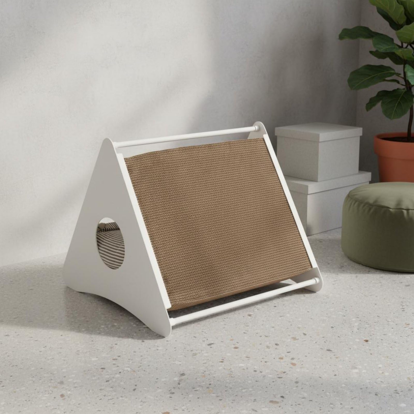 Griffoir en Carton avec Hamac Design Surélevé Noyau Remplaçable, L