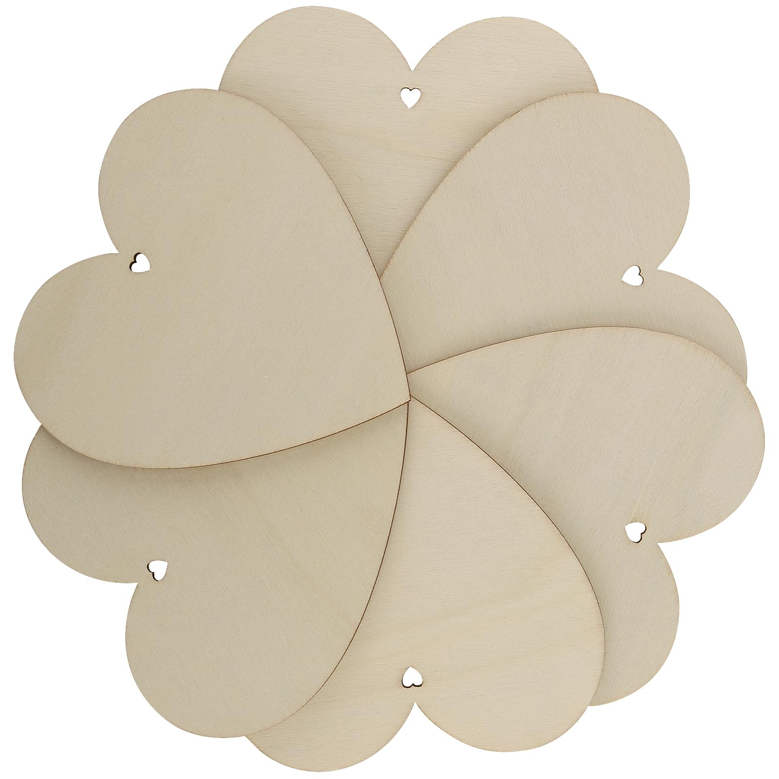 100 Holzherzen Zum Basteln – 4 Cm, Mit 10 M Hanfseil, Für Hochzeitsdeko, Gästebuch & Party