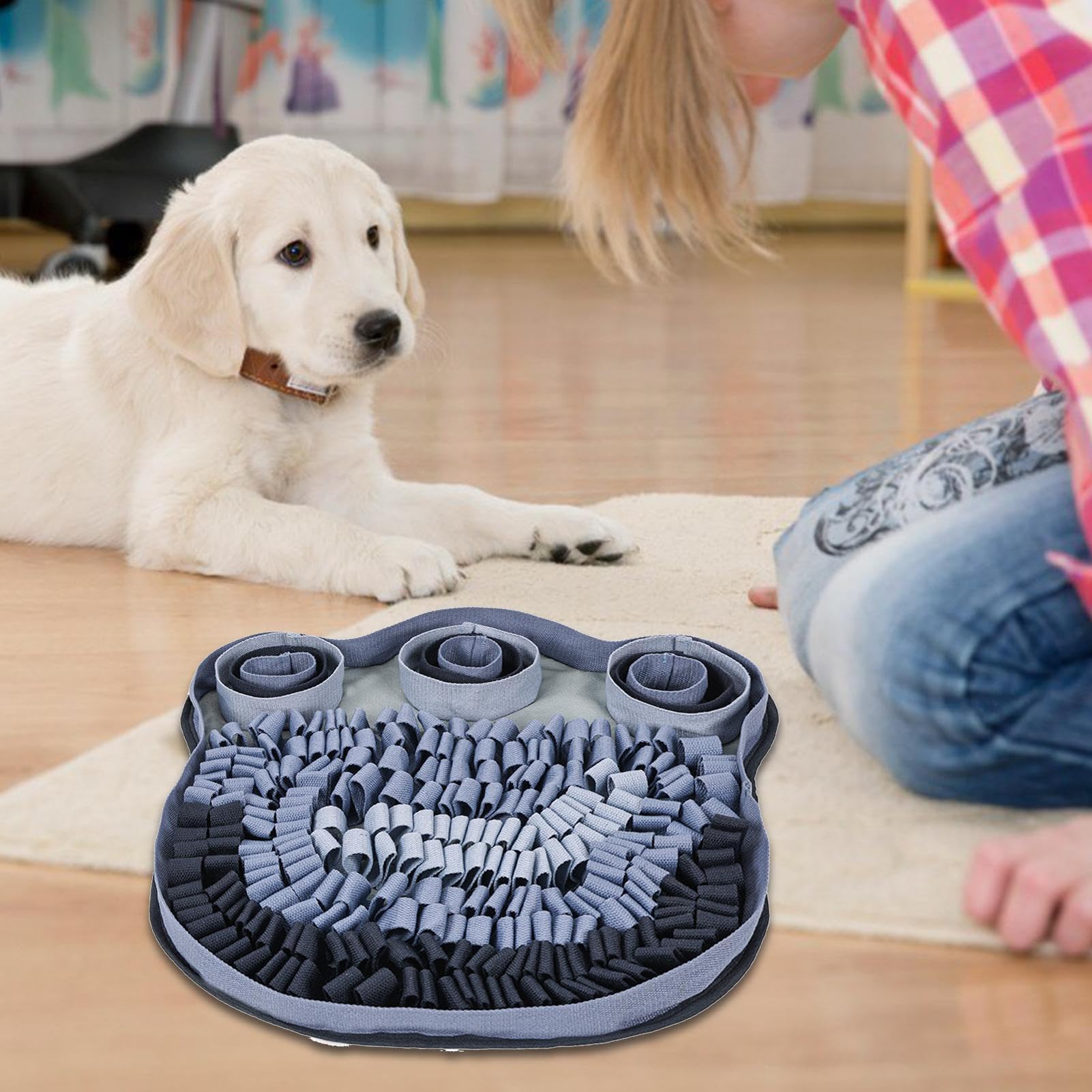 Schnüffelteppich für Hunde 49 cm x 49 cm Gehirntraining Puzzle Spielzeug