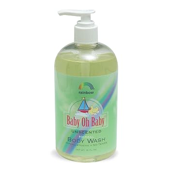 Baby Oh Baby Body Wash Unscented Rainbow Research 16 oz Liquid