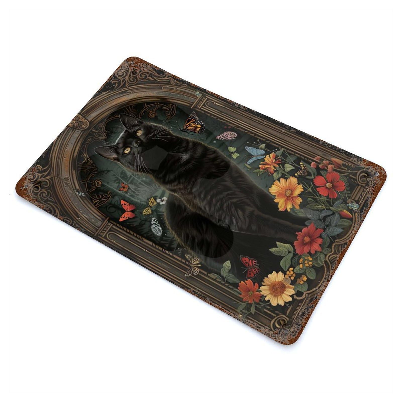 Bombay Aged Metal Wall Plaque 11.8"x7.9", Old School Wall Decor for Garage, Pub Or Kitchen