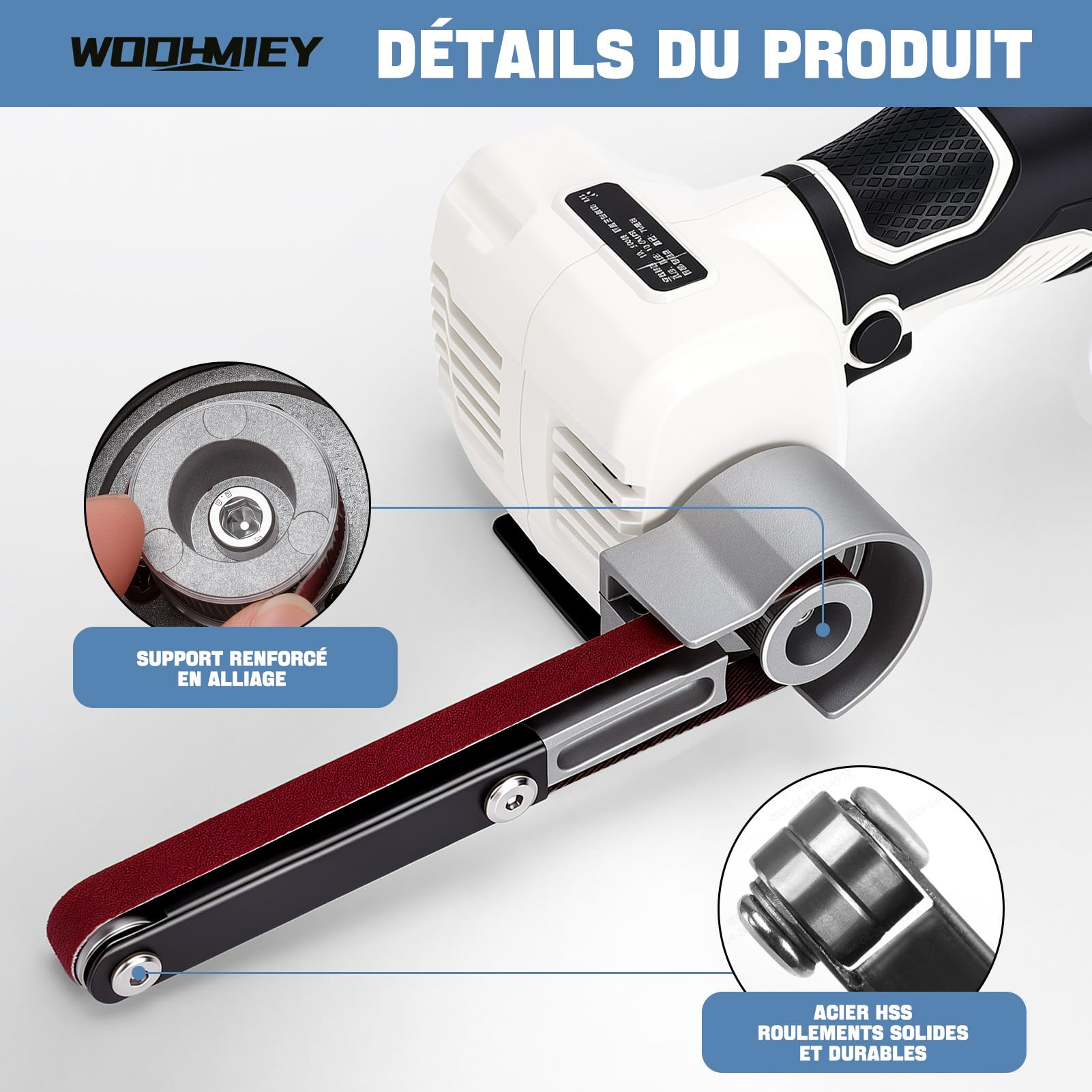 Ponceuse a bande electrique lime electrique mini ponceuse a bande portative changement rapide faible bruit poignee caoutchouc for bois metal cuir verre