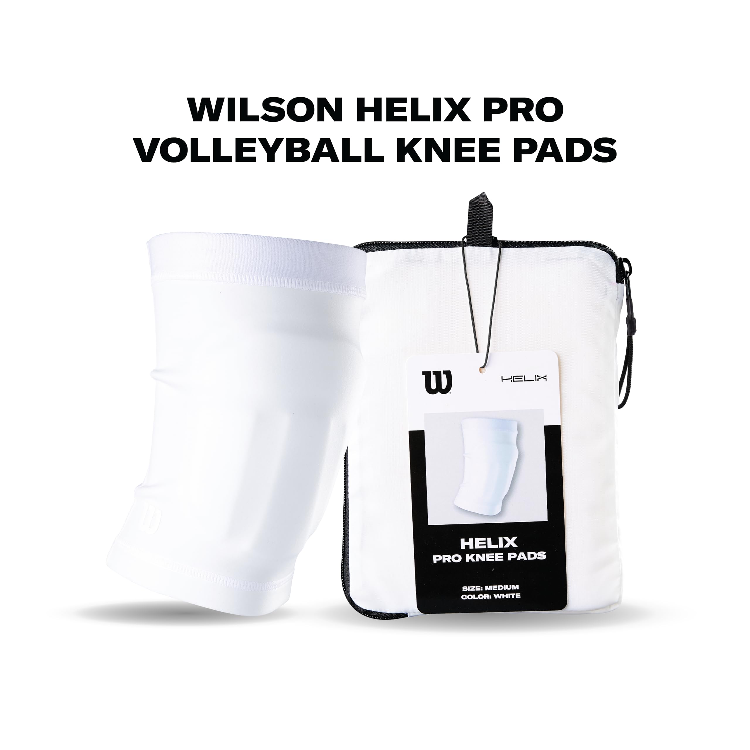 Wilson Helix Pro - Rodilleras de voleibol, pequeñas, color blanco