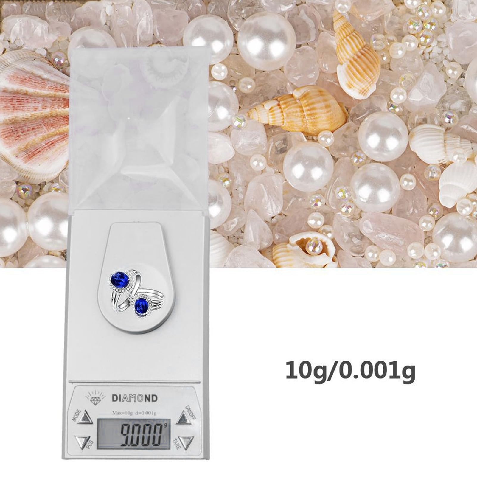 Balance de milligramme numérique, 10g/0.001 Balance électronique de bijoux avec éplucheur et poids haute précision pour la mesure