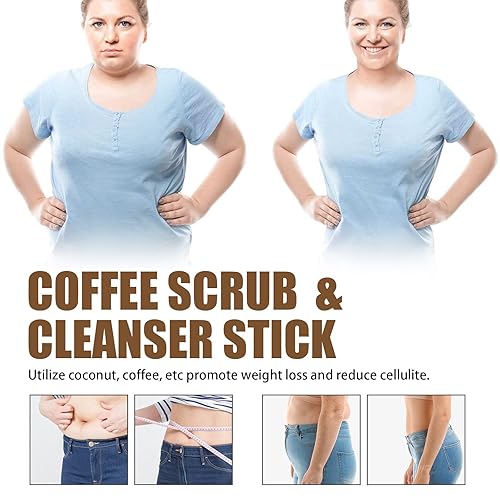 Miniatura 5 de Café de coco 2 en 1 exfoliante y limpiador en barra, exfoliante facial y exfoliante facial para eliminar la suciedad y la mugre, exfoliante