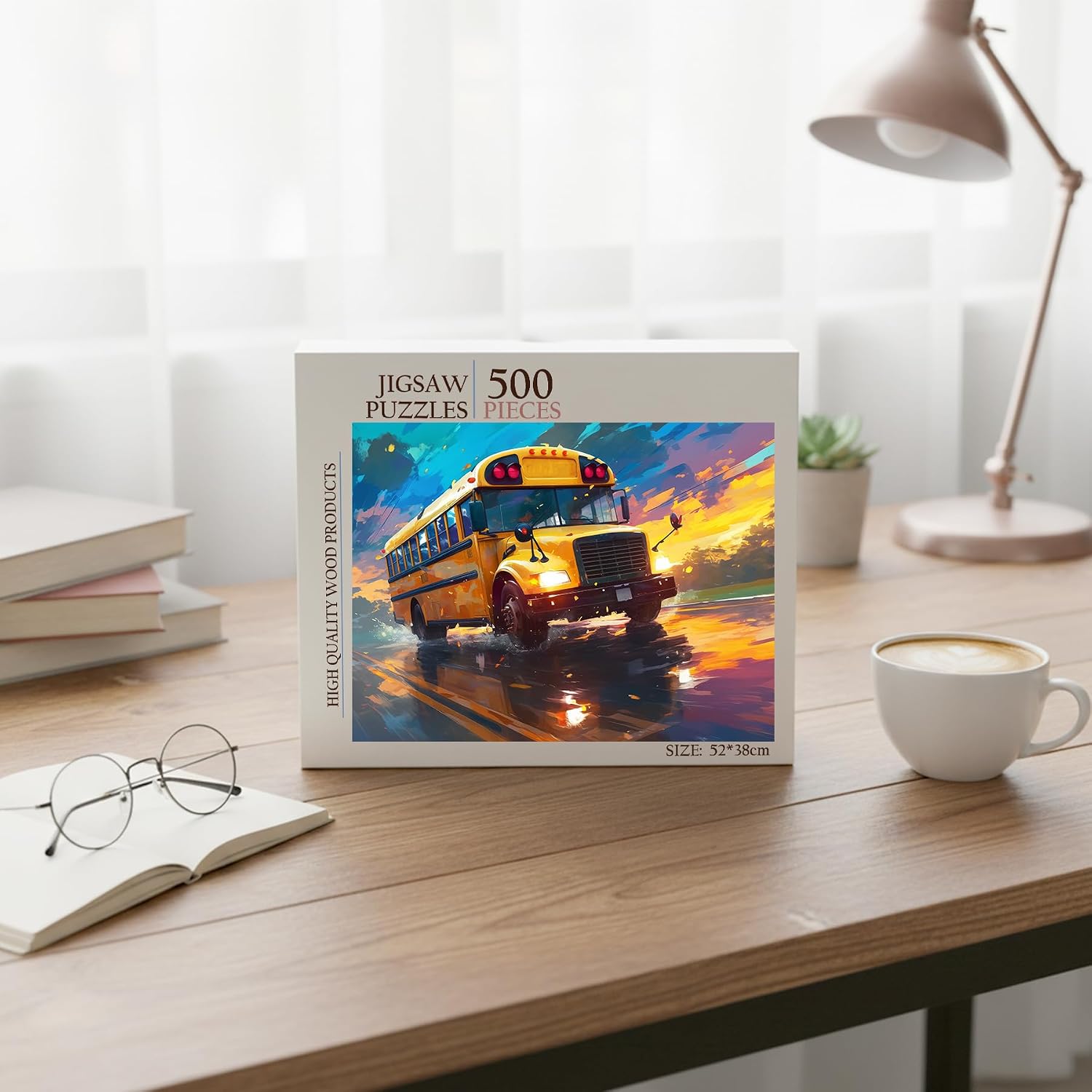 School Bus Driver Blue Collar Heroes Jigsaw Puzzle - 500 Pieces Wooden Puzzle for Adults, Wall Art Gift, Finished Size: 20 x 15 Inch image 3