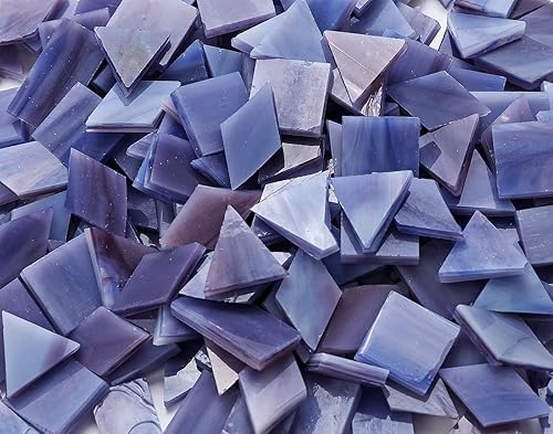 Vista 136 de Lanyani Azulejos de mosaico de vidrio para manualidades artísticas, 4 formas mixtas de vidrieras Tiffany, 200 piezas, Café