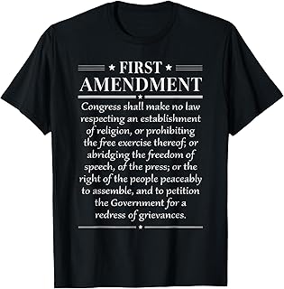1st First Amendment U.S. Constitution Patriot T-Shirt