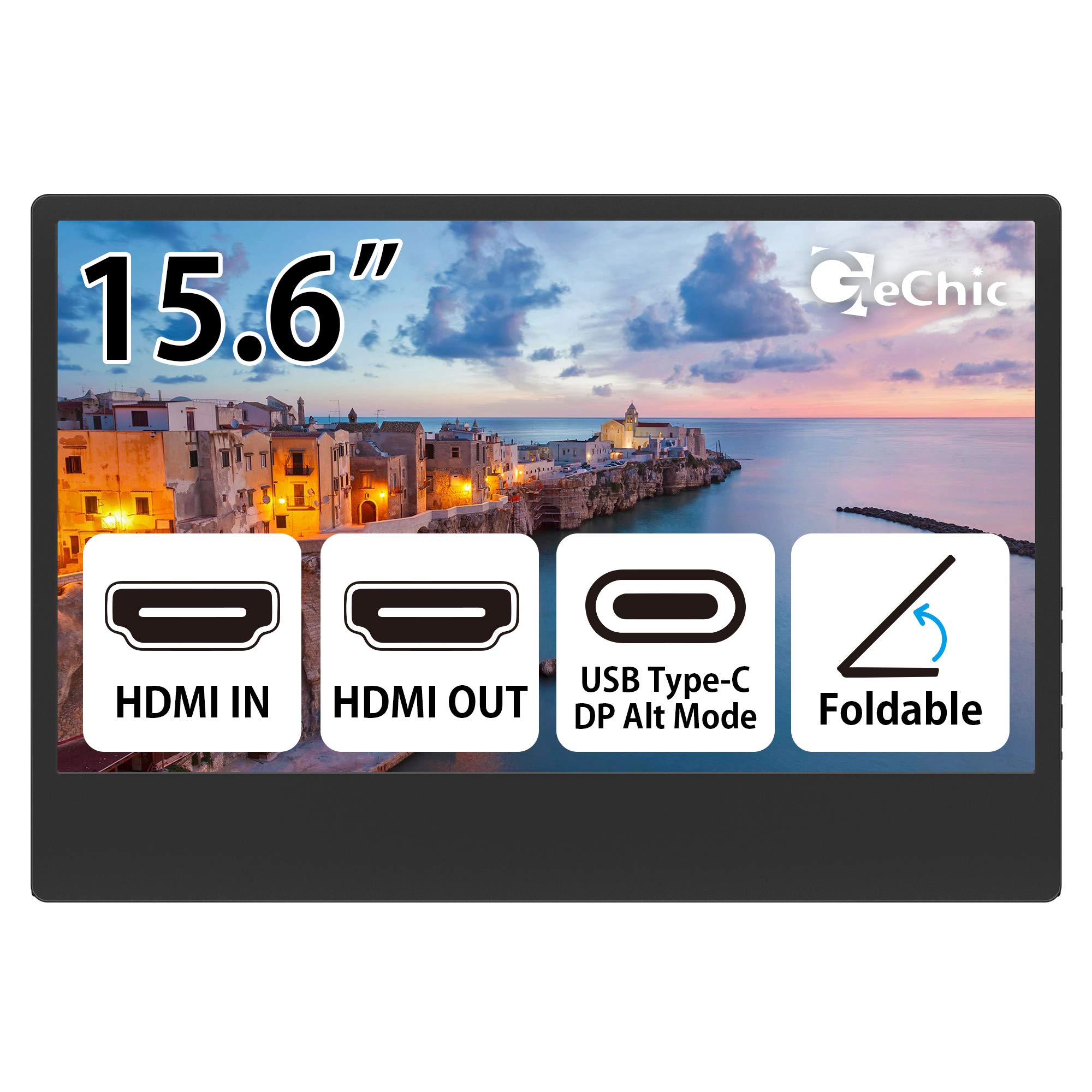 Gechic M505E 15.6 inch FHD 1080p Portable Monitor with USB TypeC Input