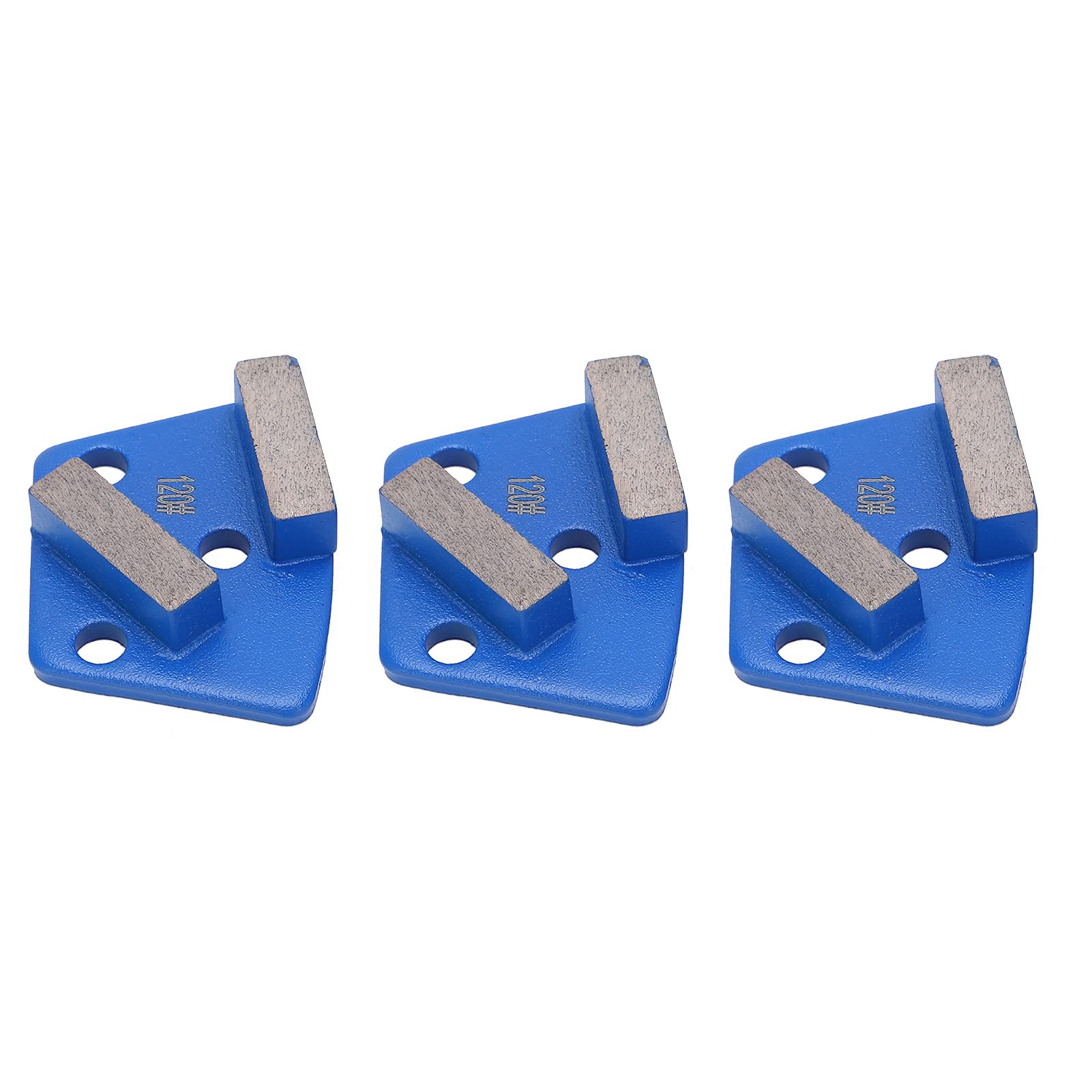 Chaussures de Meulage Diamant Trapézoïdales 2 Dents 120# Bleu 3 Pièces