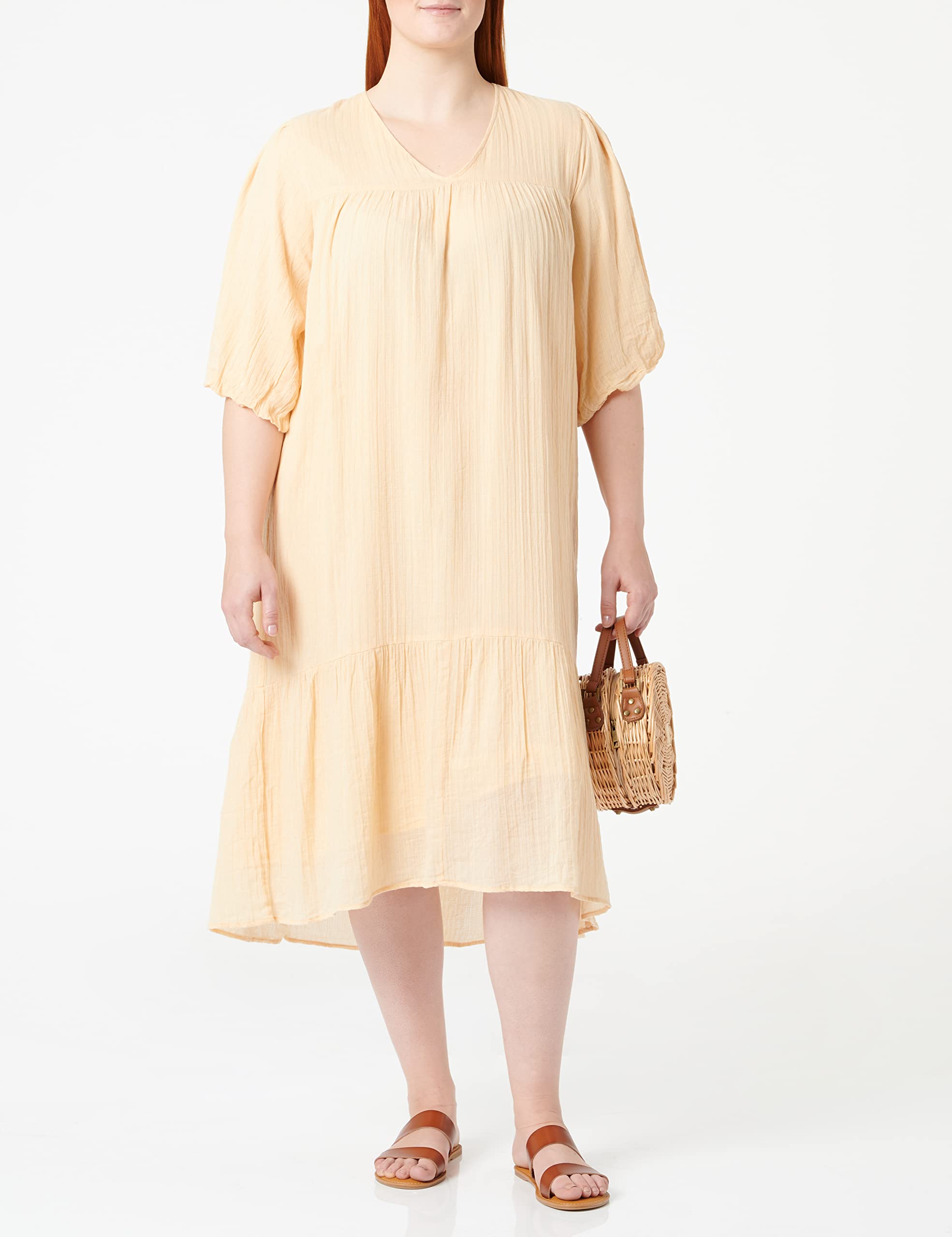 Noa Noa Baumwolle Sommer Kleid Vestido para Mujer