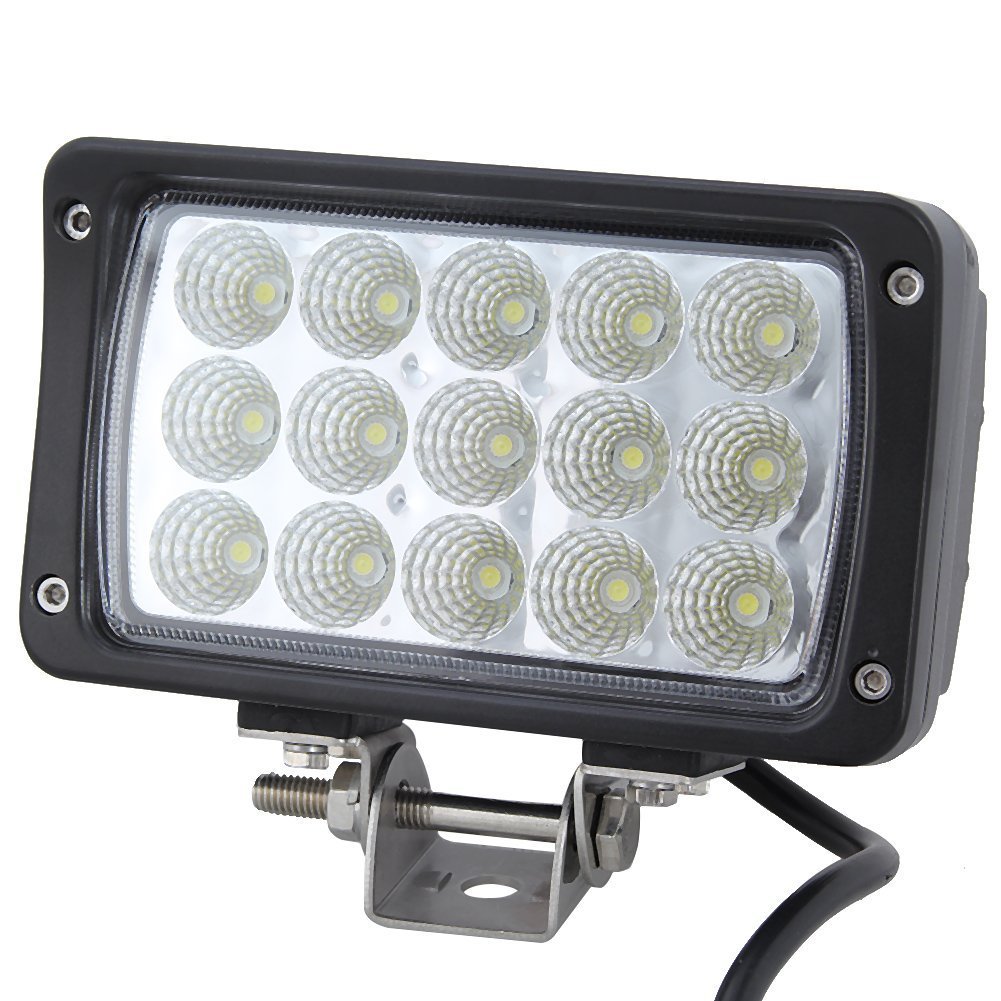2 X 45W phare de travail LED lampe voiture SUV ATV tracteur pelleteuse camion grue 4x4 camion Work light Phare LED Lampe à LED pour véhicule tout-terrain 12V 24V Lumière LED