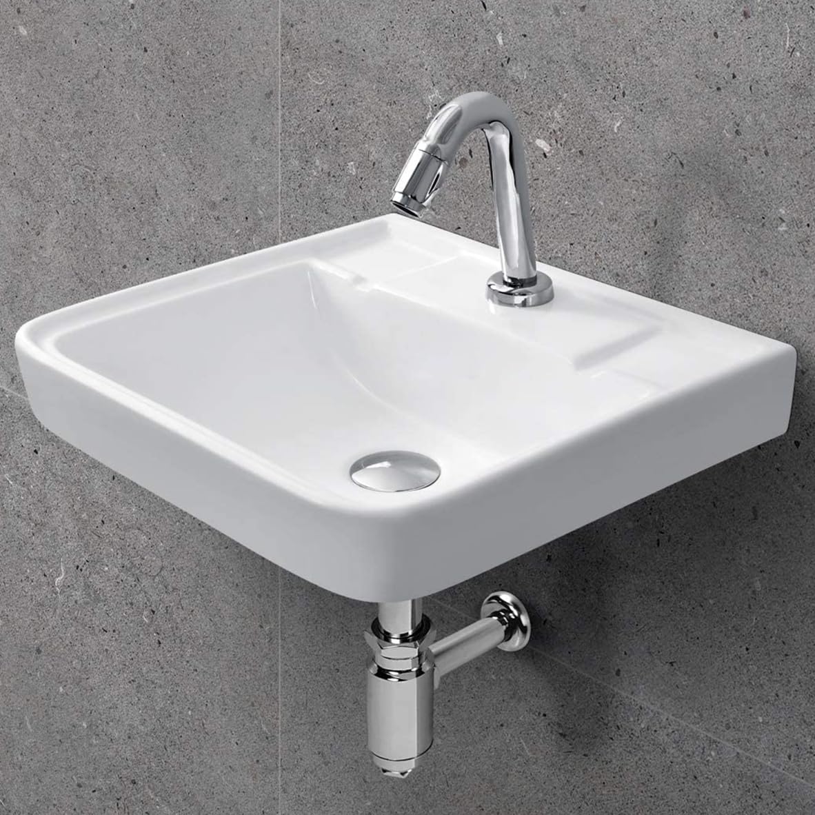 Kemjo Ceramic Wall Mounted Polished Wash Basin For Bathroom Wall Hung Wash Basin/Sink (16.1 X 14.7 X 6.1 Inch,Urban Bwb-12) (B09KPYXRYX) Amazon Price History, Amazon Price Tracker