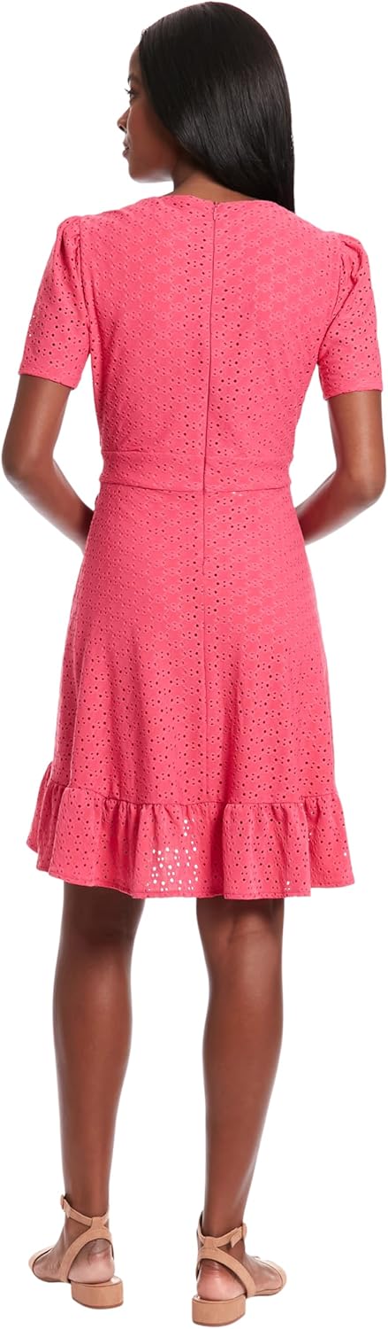 London Times Womens Summer Ruffle Short Dress | Cocktail Dress for Women | Petite Dresses for Women Party - Image 4