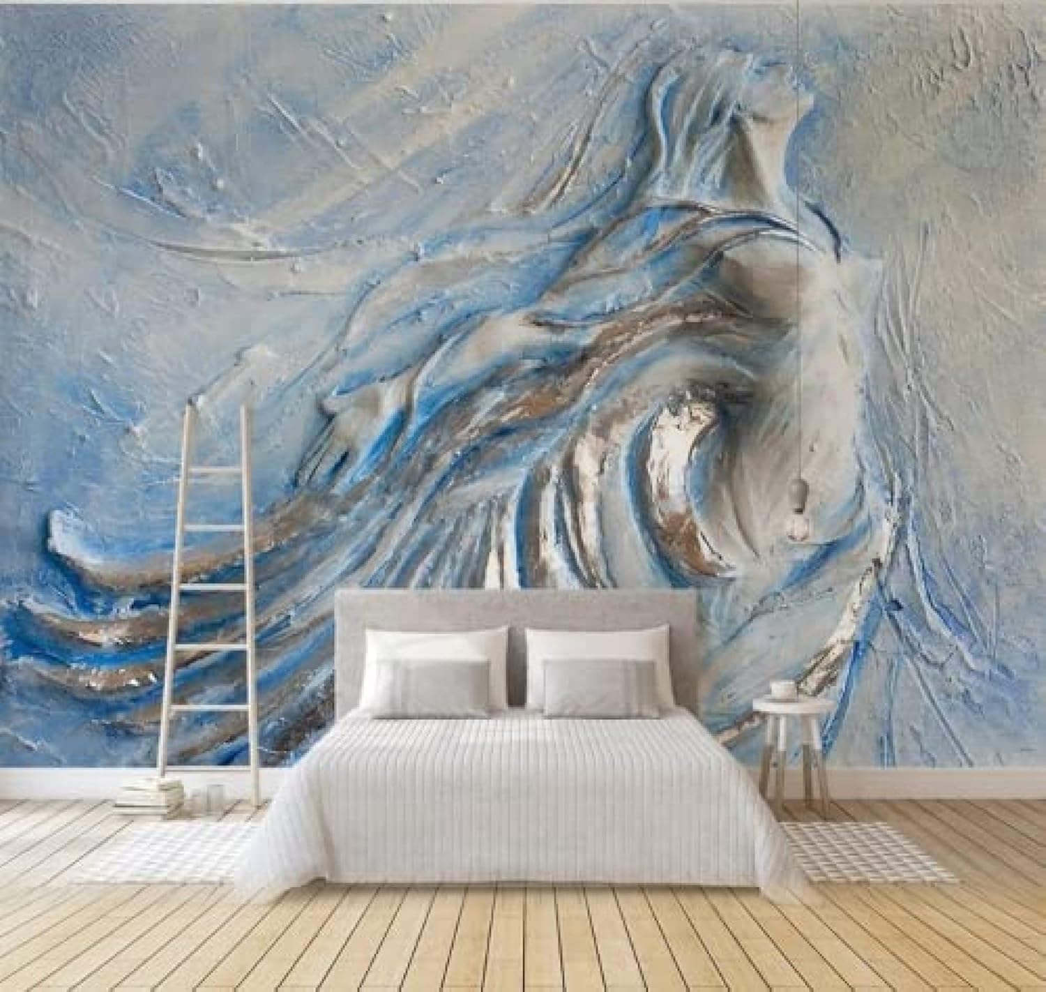 3D Relief Blumen Tapete 400x280 Cm - Vliestapete Für Wohnzimmer & Schlafzimmer