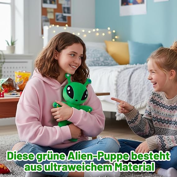 Green Alien Collectible,35cm Alien Plush, Soft Textured Display Piece