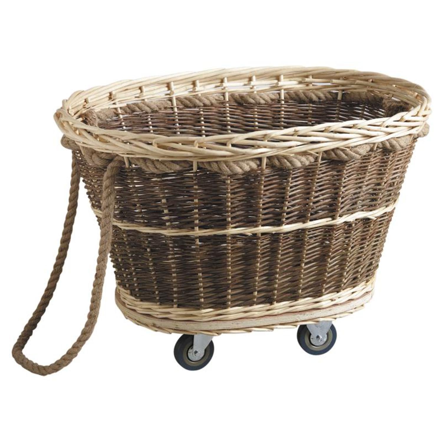 Chariot à bûches en osier pour simplifier vos soirées au coin du feu