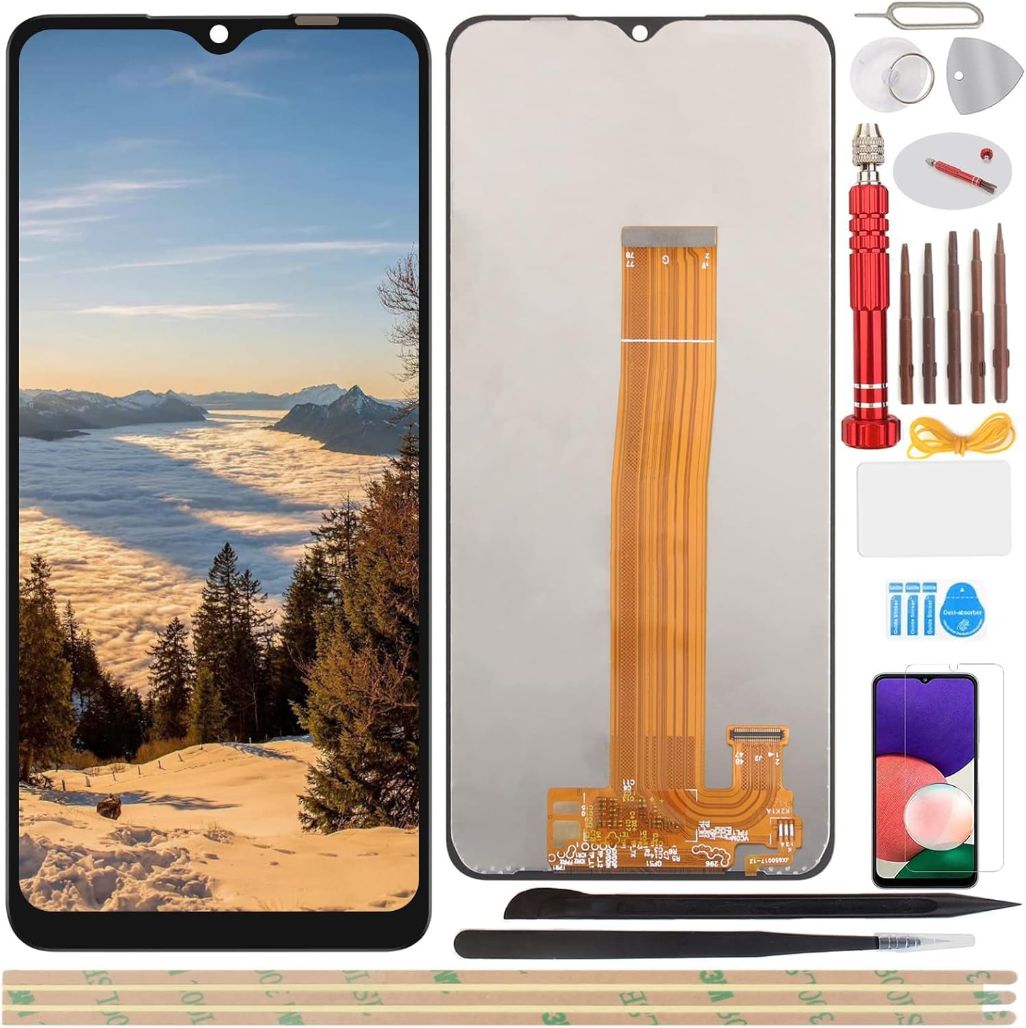 6,5 cala Wymiana ekran dotykowy LCD do Samsung Galaxy M12 SM-M127F/DSN wyświetlacz LCD Display Display Dotykowy + narzędzie instalacyjne+ M12 szkło hartowane + klej(czarny)