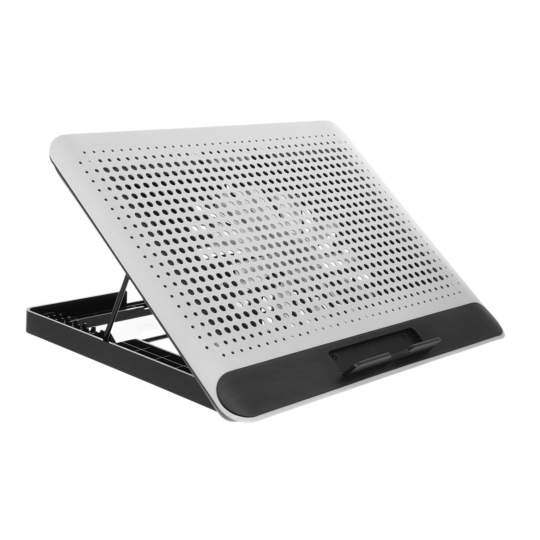 Holibanna Notebook Ultra Dünn Aluminium Legierung Kühlmatte mit USB Leiser Lüfter Ergonomischer für Angenehmes Arbeiten zu Hause