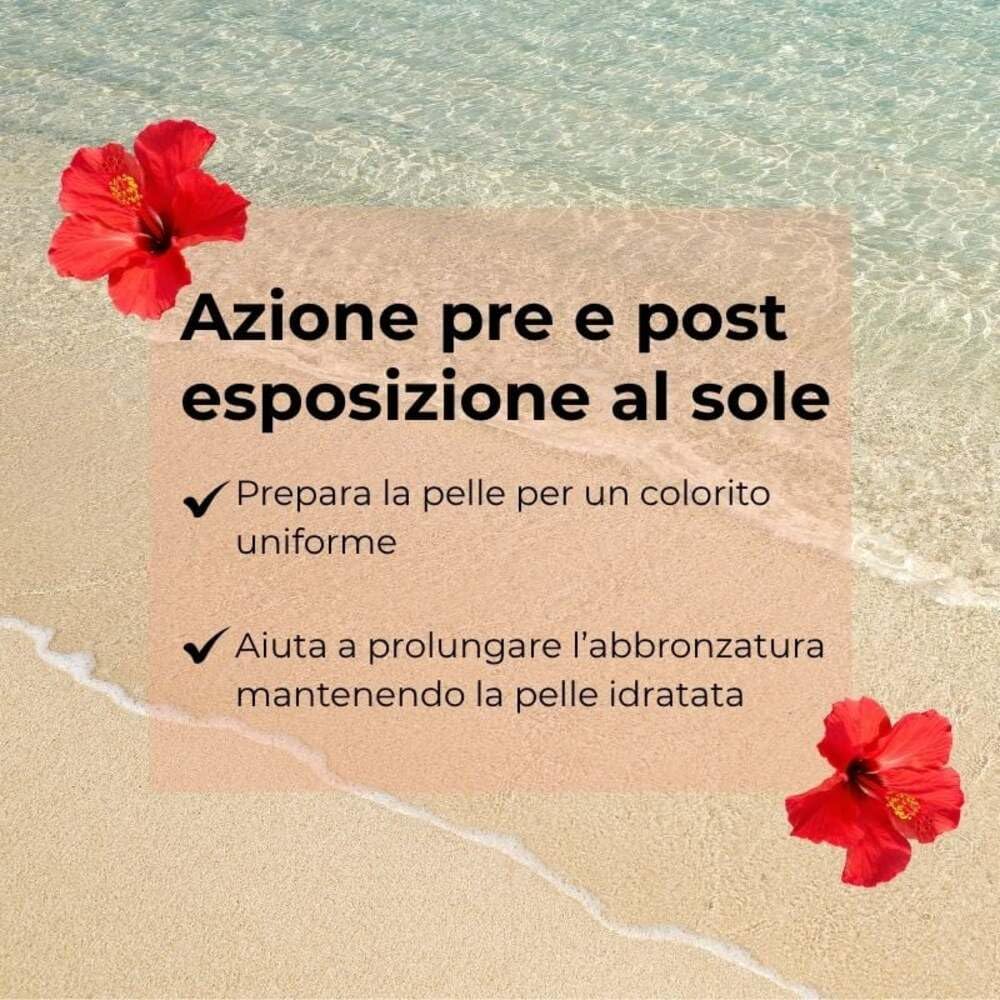 Bottega Verde - SOL Ibisco Argan, Latte Presole e Doposole Viso e Corpo, 200ml, Idrata e Prolunga l'Abbronzatura, Senza Filtri Solari