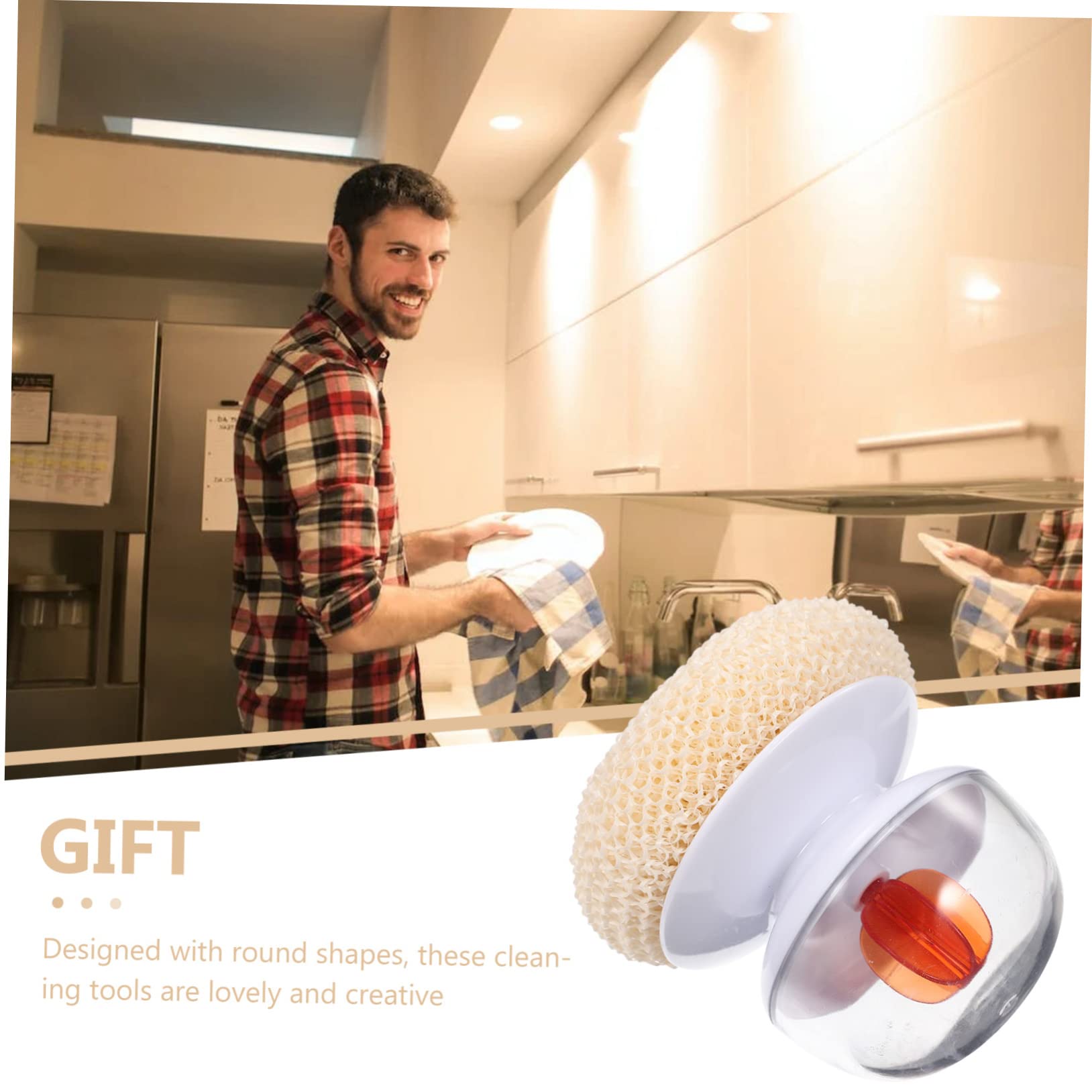 Gatuida 5piezas Cepillo De Limpieza De Platos Mango Ergonómico Bola De Alambre Duradera para Fregar Ollas y Sartenes para Cocinas y Utensilios De Cocina Herramienta De Limpieza Eficaz y