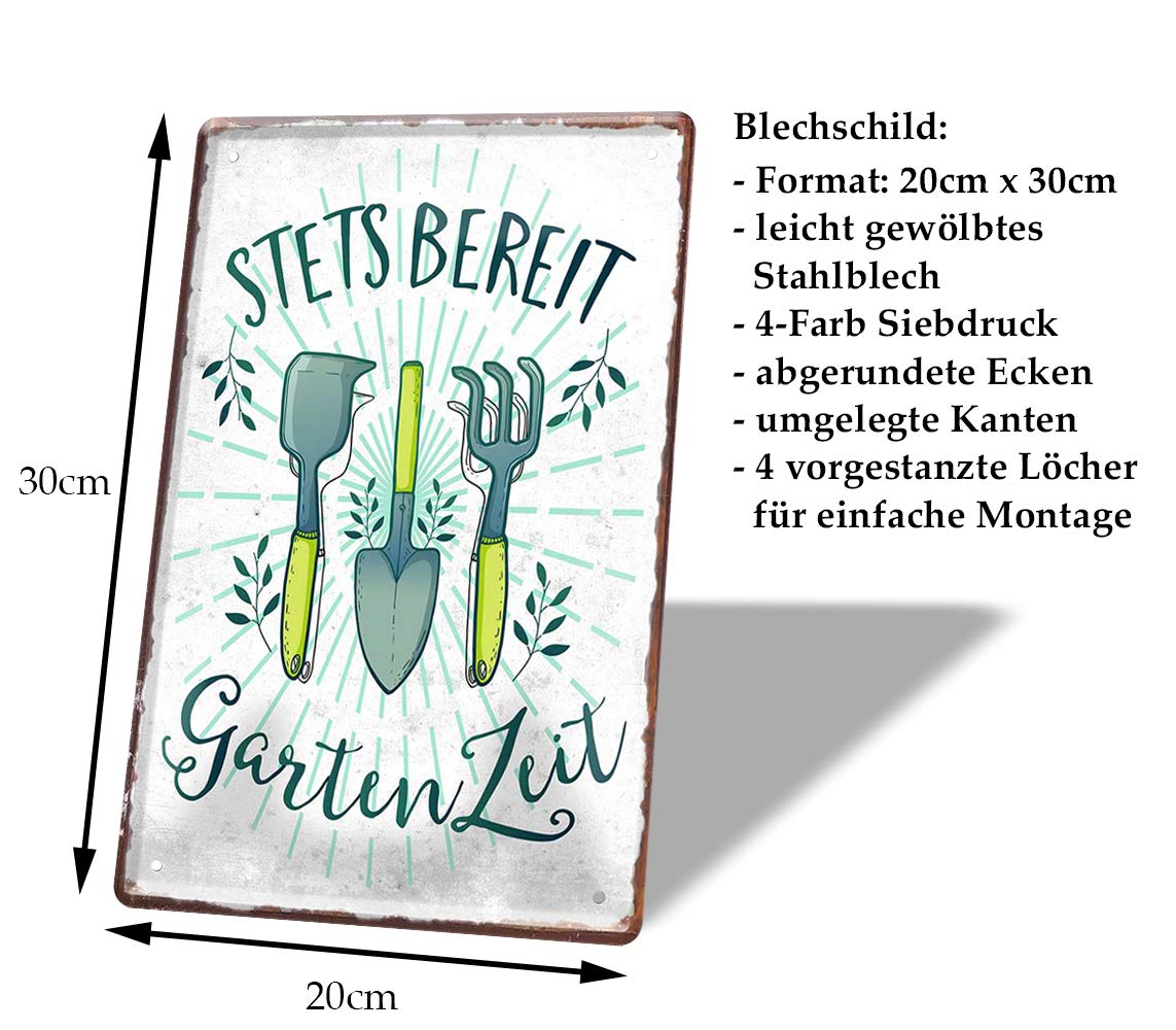 Metallschild Für Gartenliebhaber – Witziger Spruch, 20x30 Cm, Retro-Deko