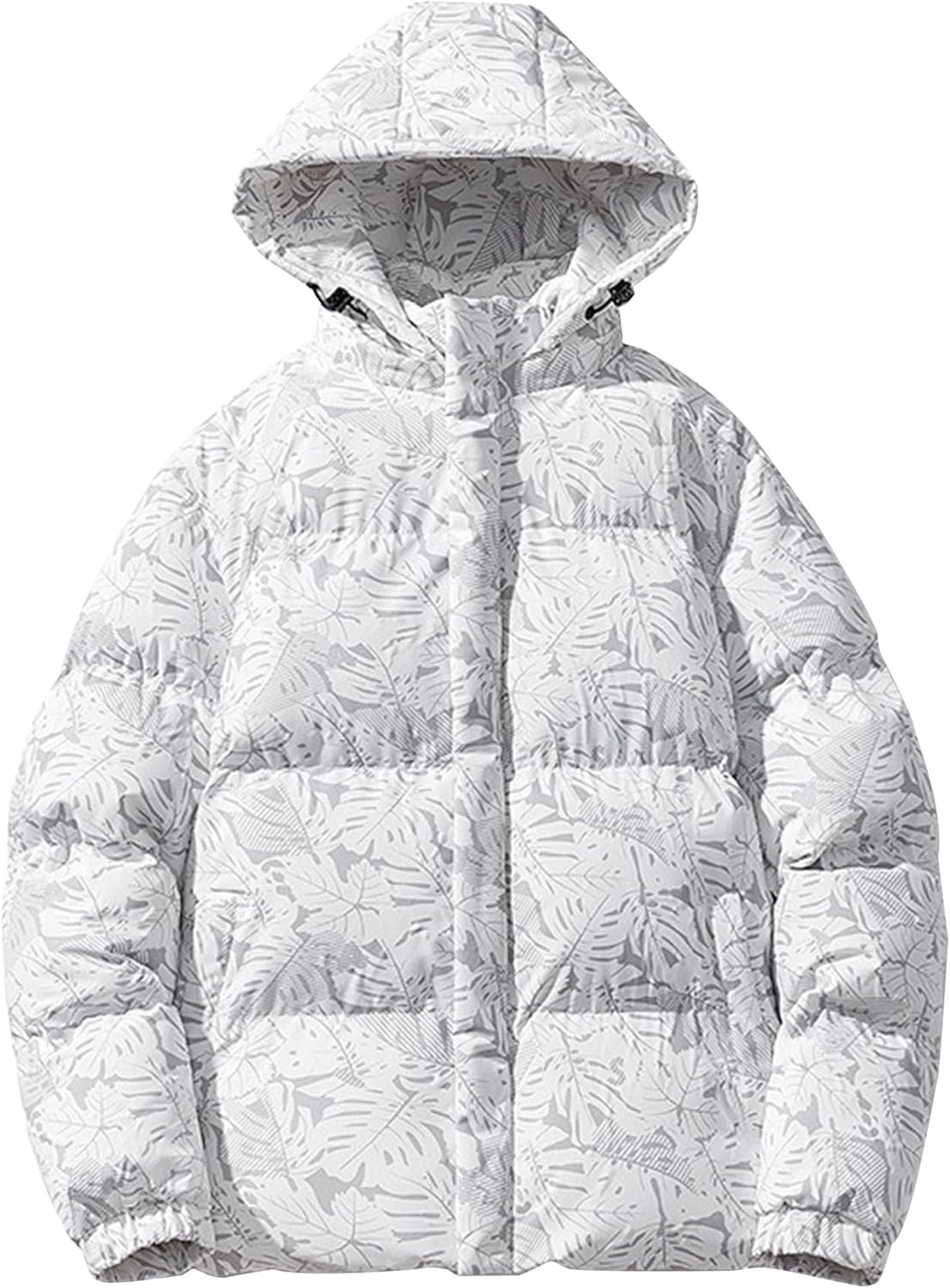 JEShifangjiusu Men'S Hooded Winter Coat Warm Puffer Jacket Thicken Cotton Street Coat Outwear Waterproof Winter Parka Jacket